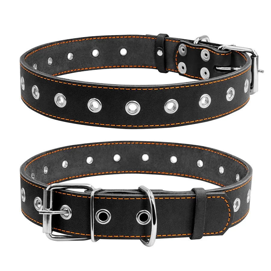 Нашийник CoLLaR чорний шкіряний 35мм 69см для собак L