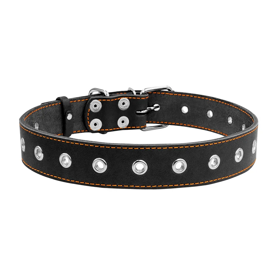 Нашийник CoLLaR чорний шкіряний 35мм 69см для собак L