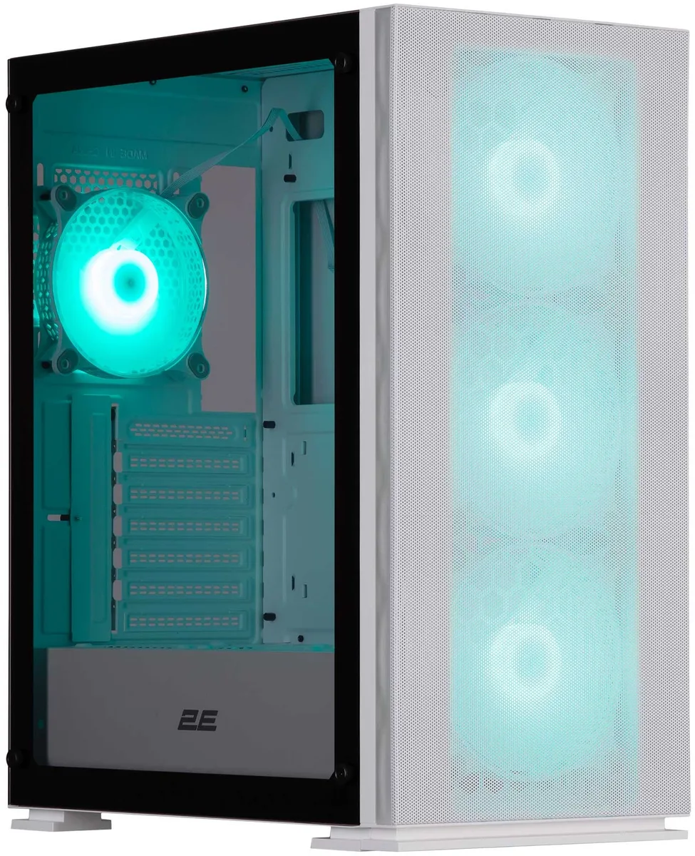 Корпус 2E GAMING Virtus Neo G3301NW без БЖ 2xUSB3.0, 1xUSB2.0, 3x140мм ARGB, 1x120мм ARGB, VGA 340мм, LCS ready, контролер з пультом, TG Side Panel, ATX, білий