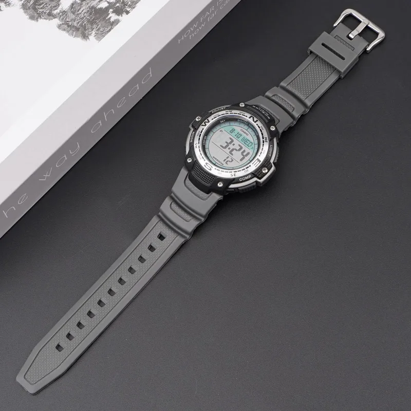 Ремінець Casio полімер 20,6 см сірий 24 мм