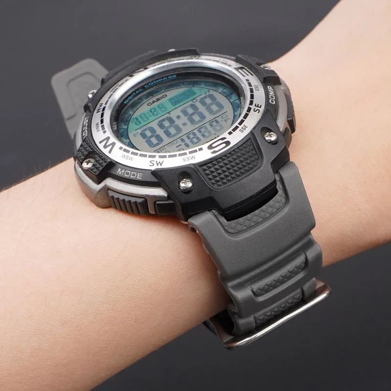 Ремінець Casio полімер 20,6 см сірий 24 мм
