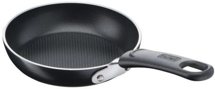 Сковорода Tefal Simply Clean, 12 см, алюмінієва, з бакелітовою ручкою, чорного кольору.