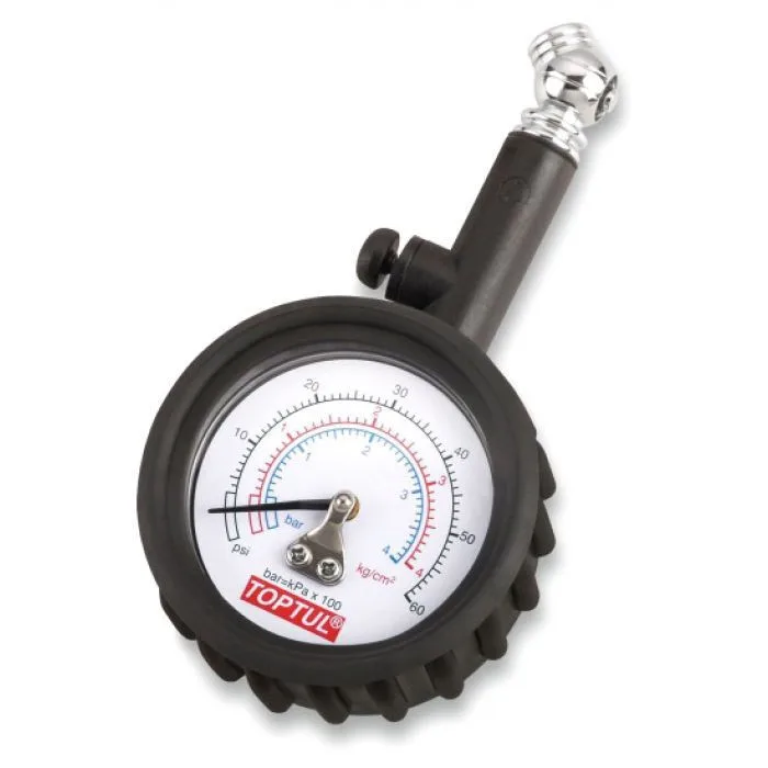 Манометр шинний Toptul JEAP060A 0-60psi 0-4кг/см² метал чорний