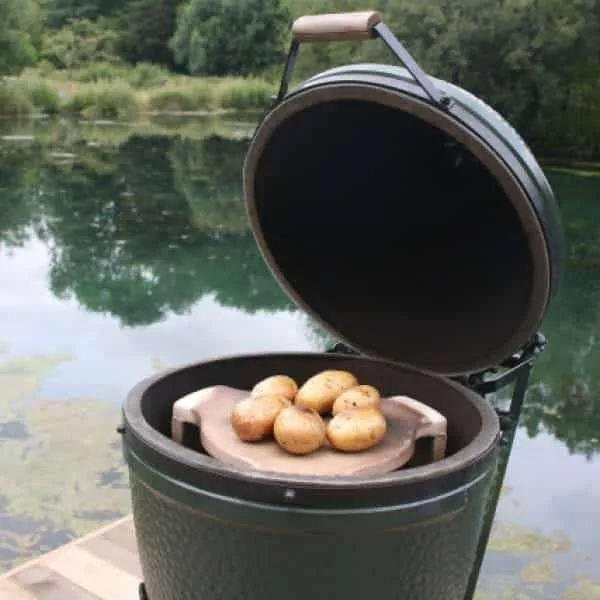 Керамічний відсікач жару Big Green Egg L 46x46 см Білий