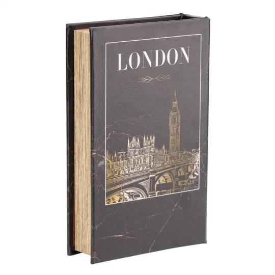 Книга-сейф екокожа 26х16х5 см London кольоровий