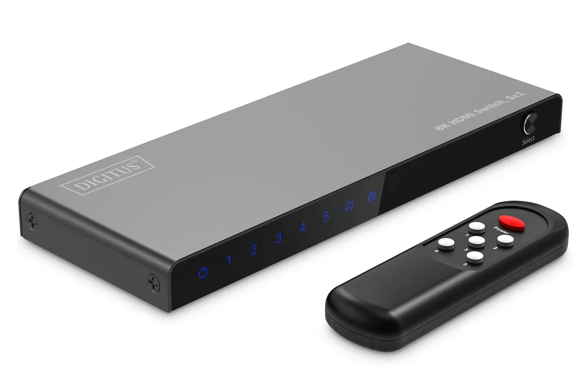 Відеокомутатор DIGITUS UHD HDMI (INx5 - OUTx1), 8K