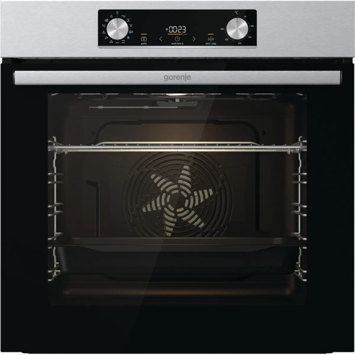Комплект Gorenje (духовка + склокерамічна плита BO6737E02X - нержавіюча сталь + ECT41SC - чорна)