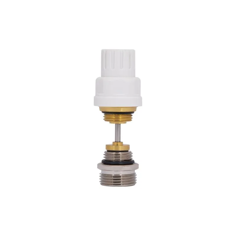 Кран термостатичний 1/2"x3/4" колекторний для теплої підлоги латунь нікель
