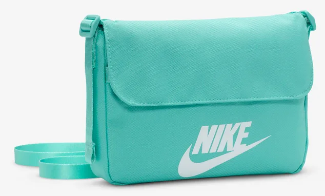 Сумка крос-боді NIKE 100% поліестер 22х16х6 см бірюзова жіноча