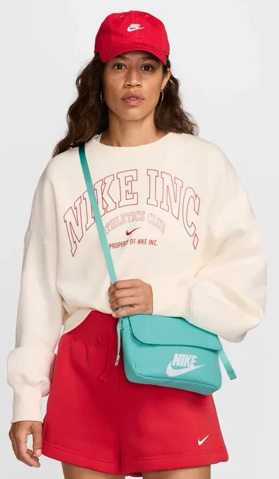 Сумка крос-боді NIKE 100% поліестер 22х16х6 см бірюзова жіноча