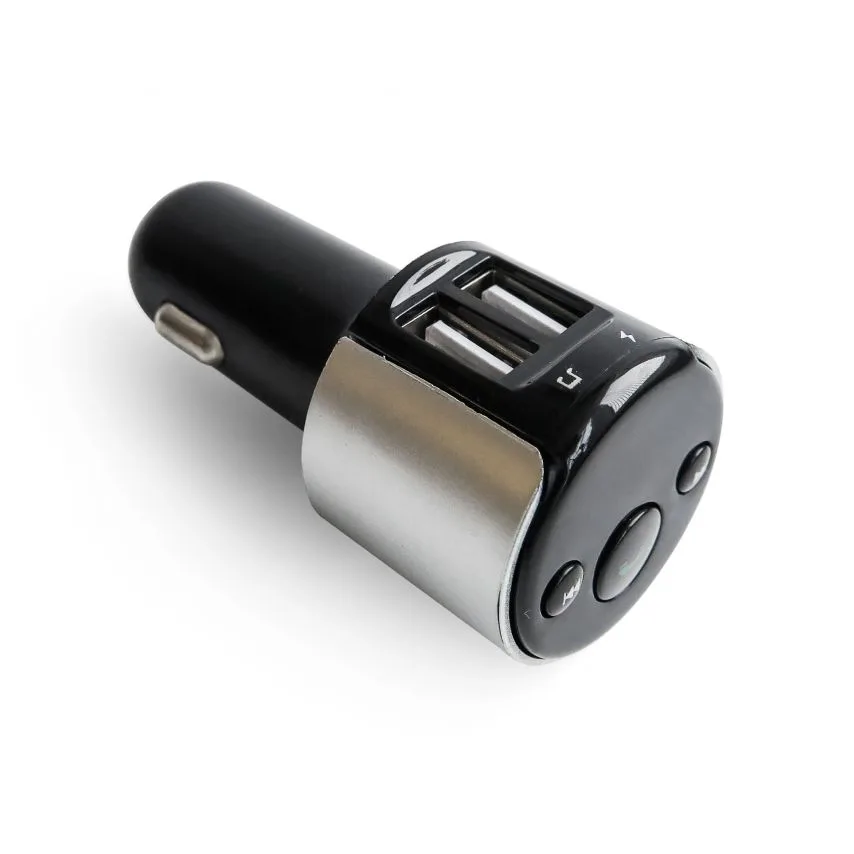 FM-трансмітер Bluetooth 2USB 2.1A пластик чорний