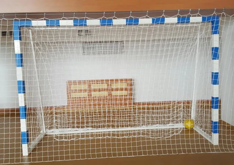 Ворота для міні-футболу та гандболу ТзОВ "ПЛАНЕТАСПОРТ" сталь 3х2 м блакитні червоні чорні
