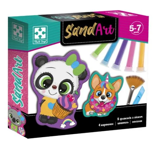 Набір для творчості Vladi Toys Sand Art з різнокольоровим піском для дітей від 5 років