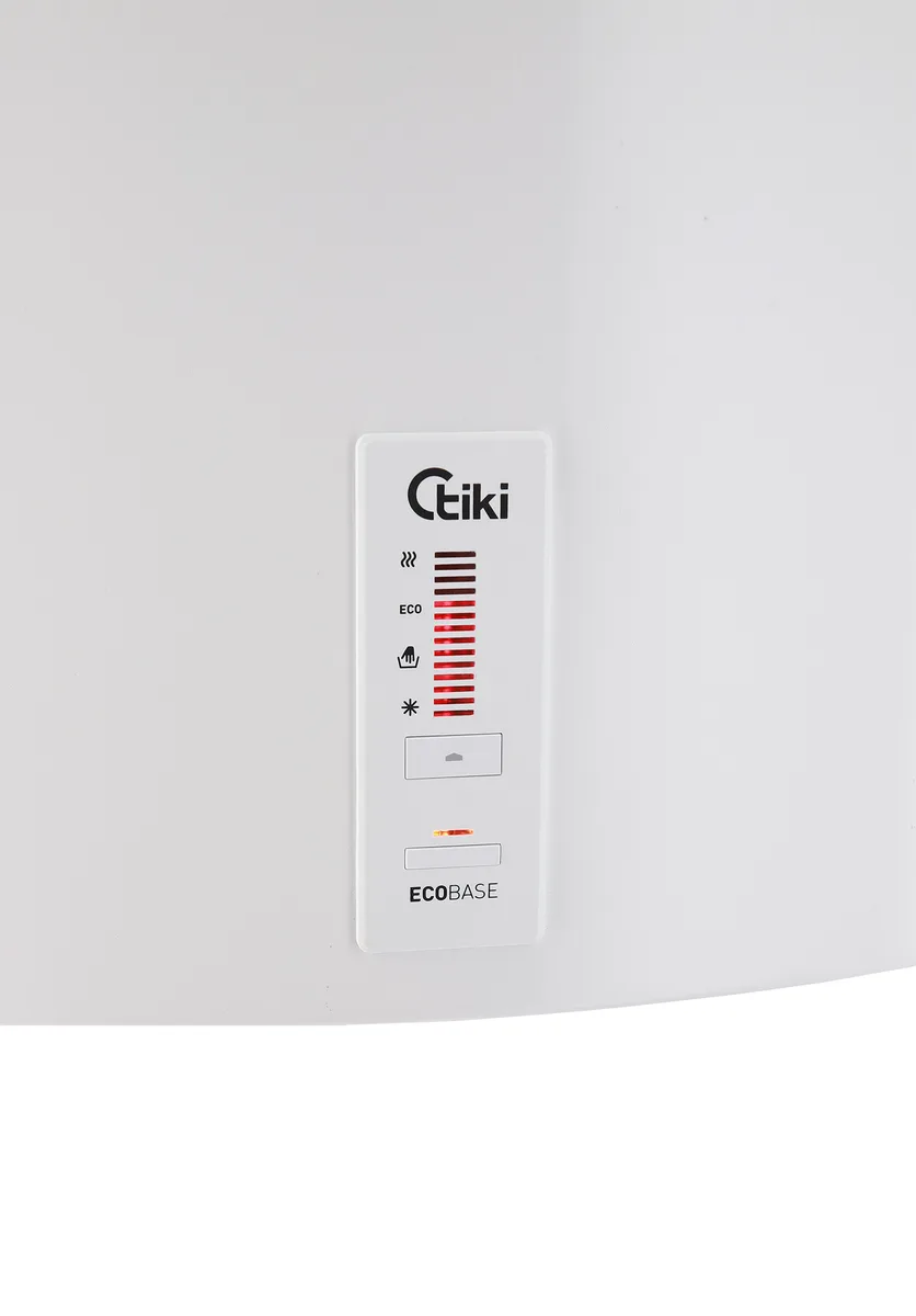 Електричний водонагрівач TIKI Slim SuprSD, 120 л, 2 кВт, сухий тен, електронне керування, клас енергоефективності C, білий, 700092