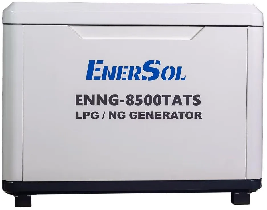 Газовий генератор EnerSol ENNG-8500TATS, LPG/NG, 400В, 8.0-8.5кВт, трифазний, з електричним стартером та автоматичним ввімкненням