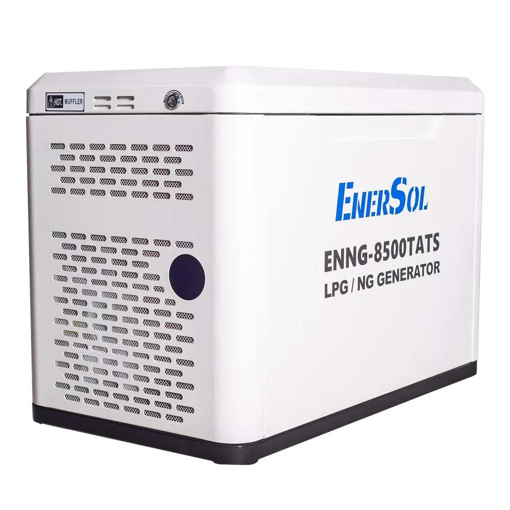 Газовий генератор EnerSol ENNG-8500TATS, LPG/NG, 400В, 8.0-8.5кВт, трифазний, з електричним стартером та автоматичним ввімкненням