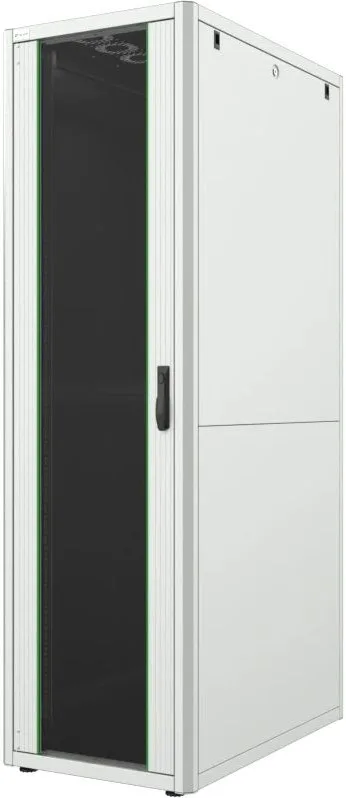 Шкаф MIRSAN 19", 42U, GTN, стеклянные двери, 600x1000 мм, максимальная нагрузка 1000 кг, серый.