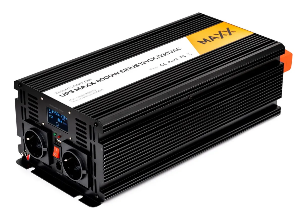 Гібридний ІБП інвертор 4SUN 4000W 12V чорний