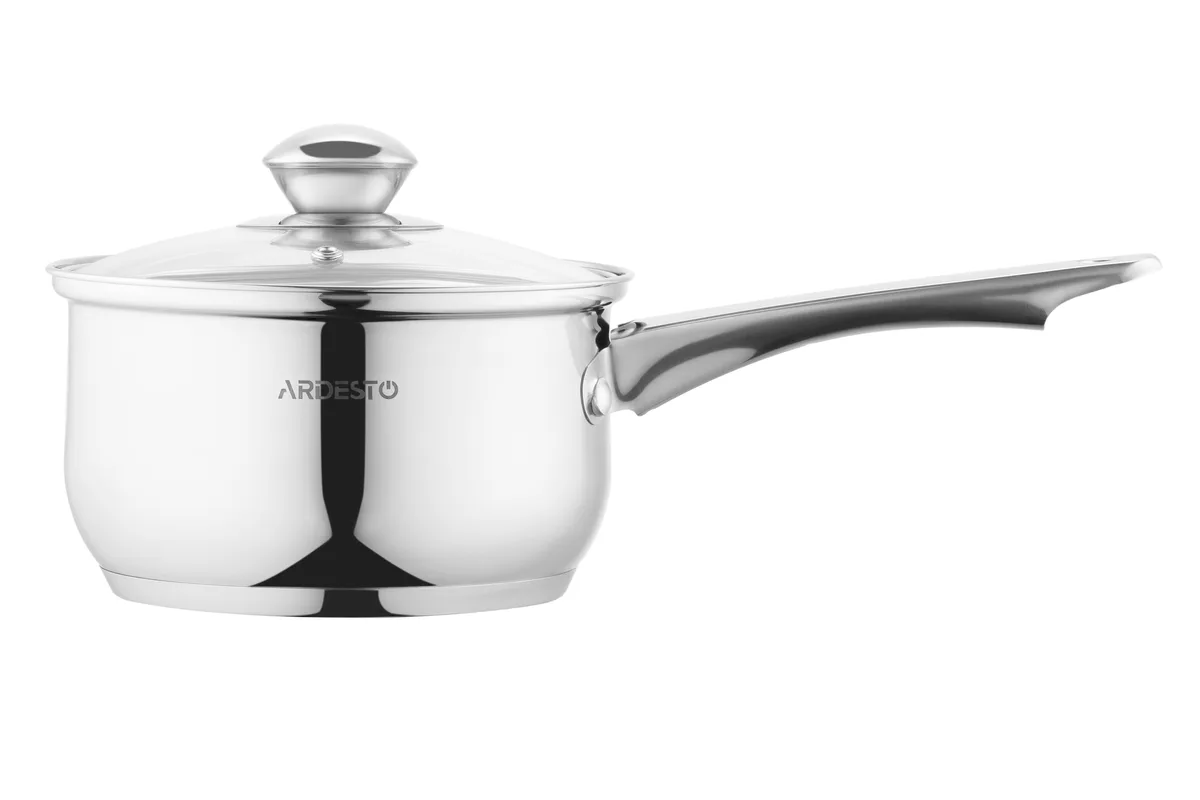 Кухонний каструля з прозорою кришкою ARDESTO Gemini Gourmet Spoleto, 1.6л, з нержавіючої сталі.