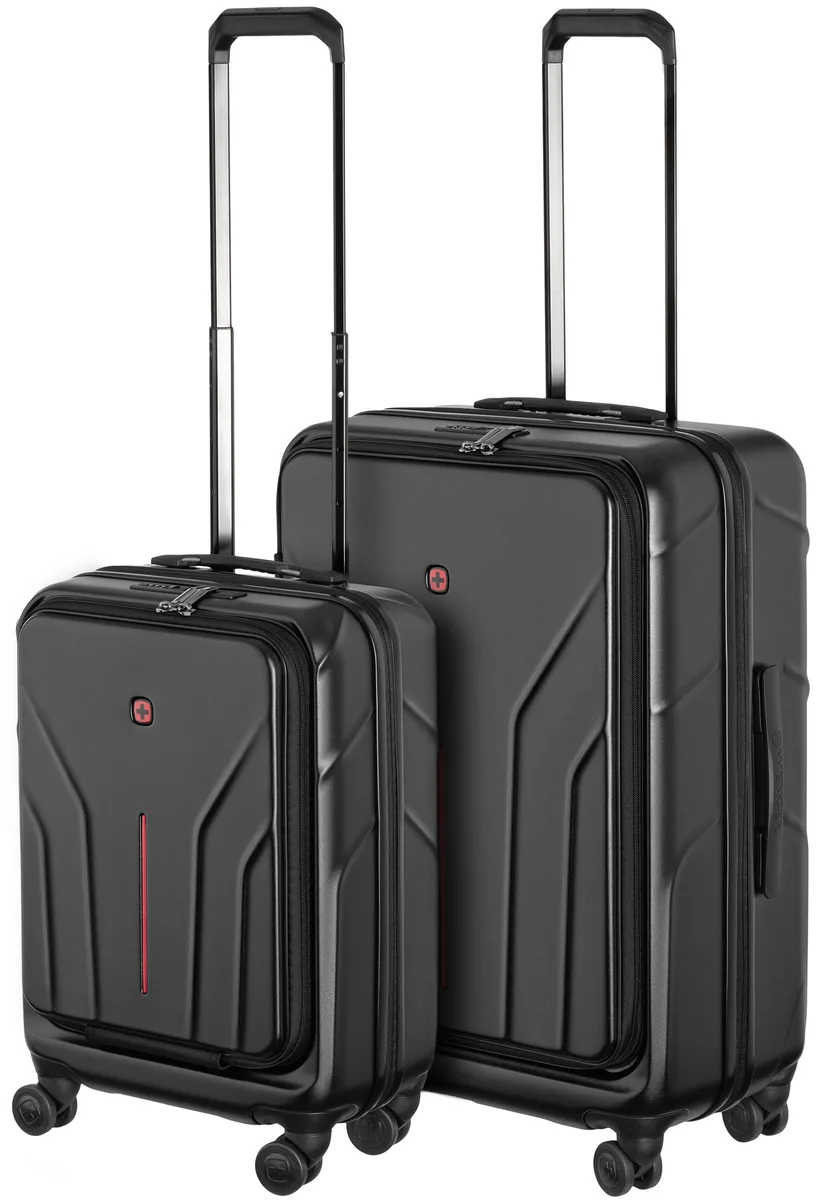 Набір валіз Wenger Amplix Hardside, полікарбонат, (S+M), TSA, 4 колеса, EXP, чорний