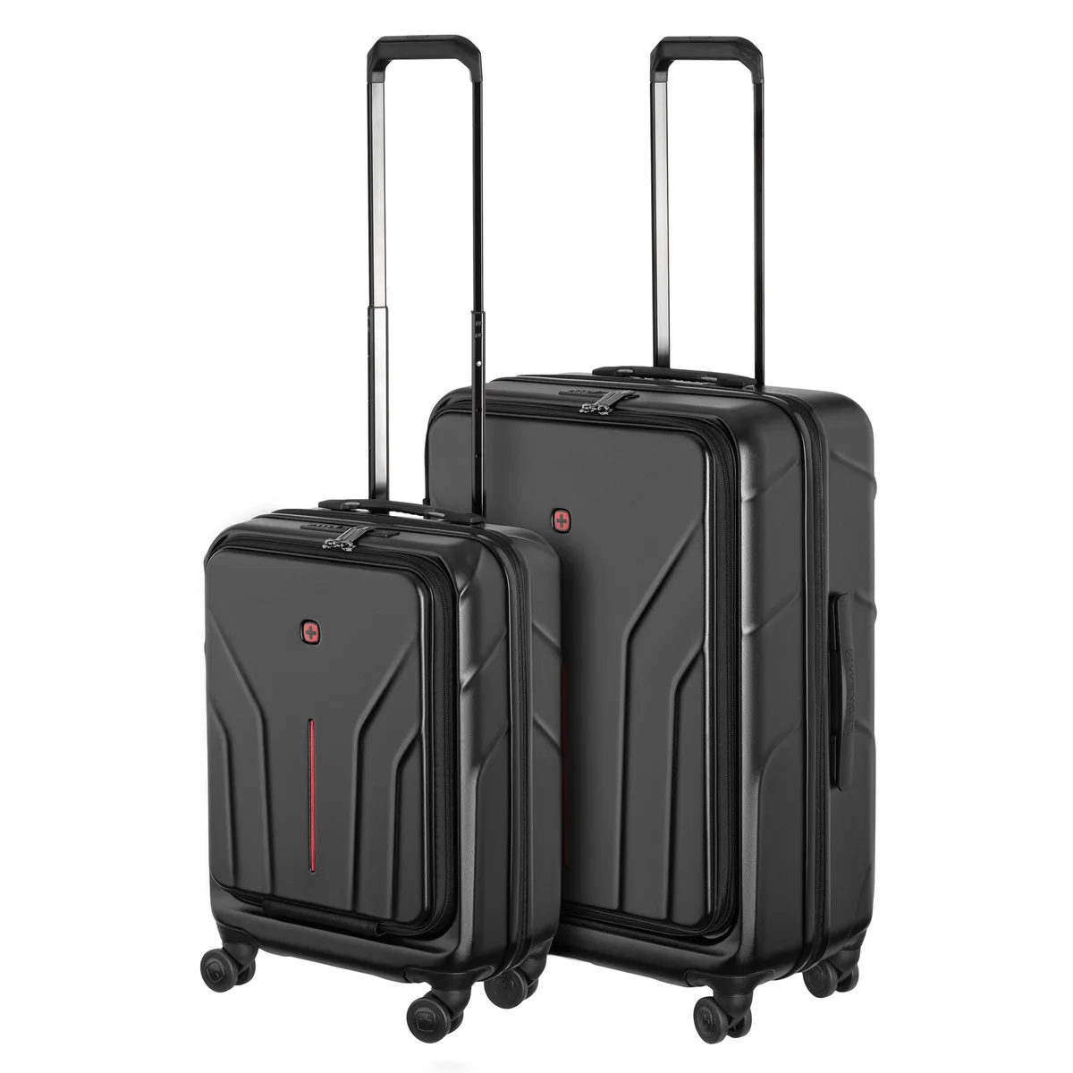 Набір валіз Wenger Amplix Hardside, полікарбонат, (S+M), TSA, 4 колеса, EXP, чорний