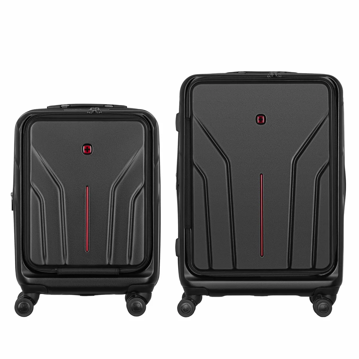 Набір валіз Wenger Amplix Hardside, полікарбонат, (S+M), TSA, 4 колеса, EXP, чорний