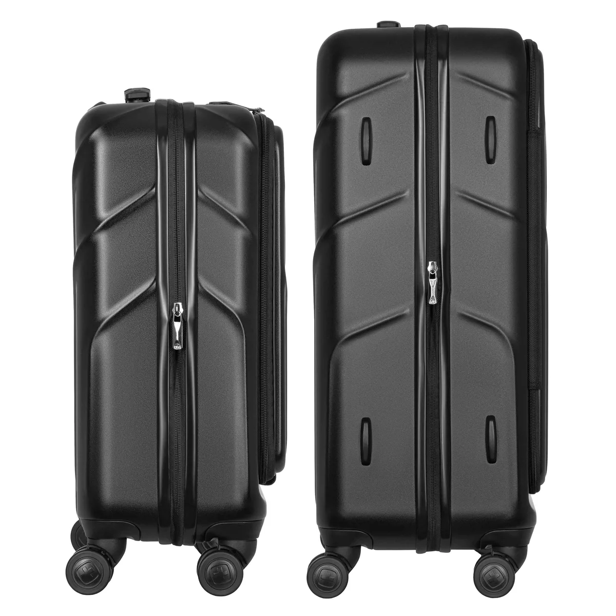 Набір валіз Wenger Amplix Hardside, полікарбонат, (S+M), TSA, 4 колеса, EXP, чорний