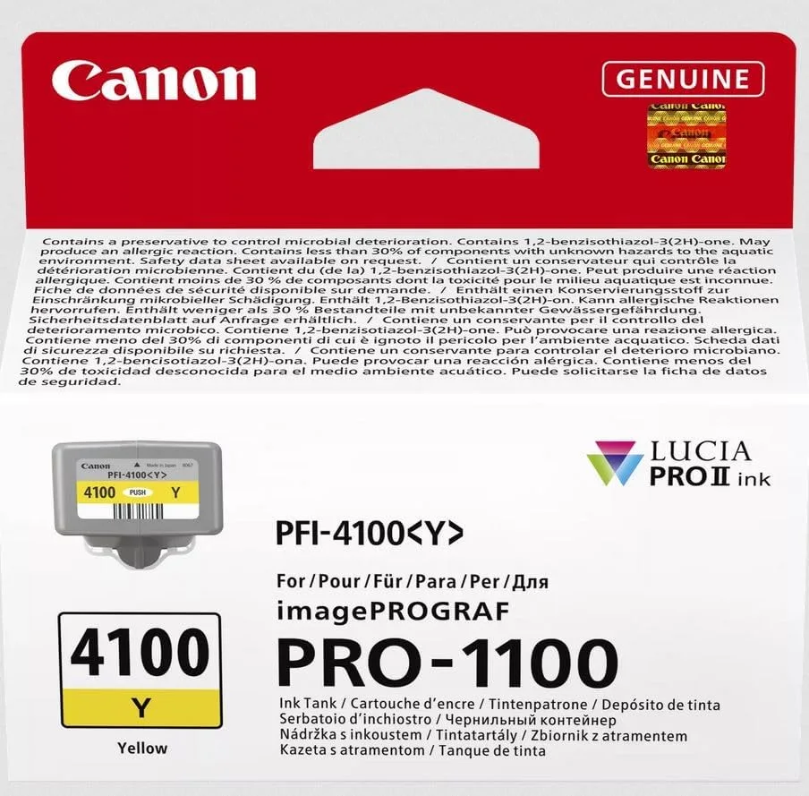 Картридж струменевий Canon PFI-4100 imagePROGRAF PRO-1100 Yellow