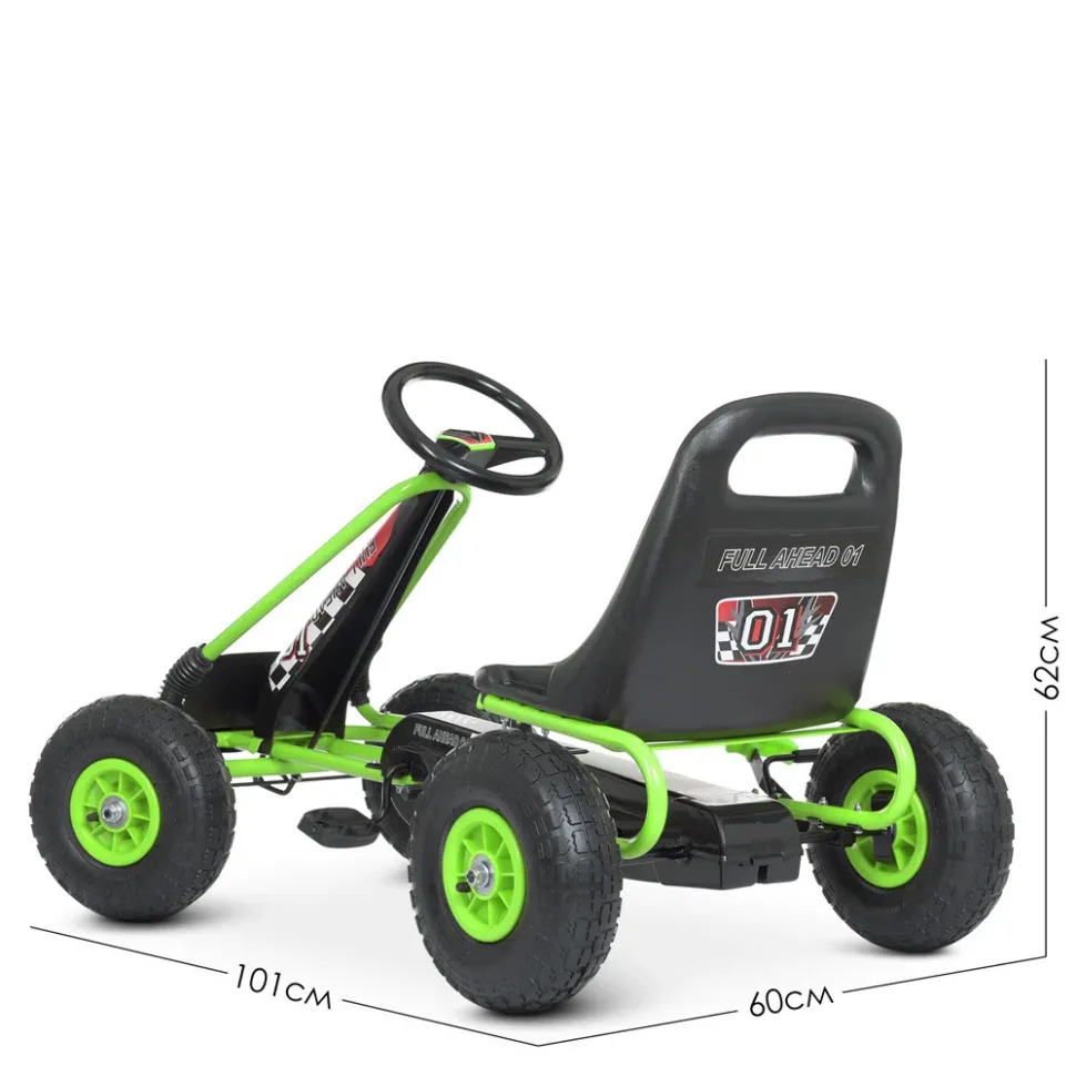 Велокарт Bambi Racer резина 101х60х62 см зелёный