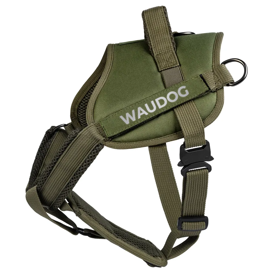 Шлея WAUDOG PRO-2 світловідбивна 55-75 см поліестер хакі металевий фастекс