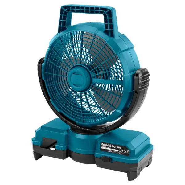 Акумуляторний та мережевий вентилятор Makita DCF203Z 14.4-18В 220В з 3 режимами швидкості, таймером, швидкістю повітря 190м/с, ваг
