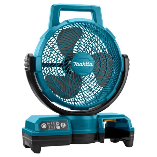 Аккумуляторный и сетевой вентилятор Makita DCF203Z 144-18В 220В с 3 режимами скорости, таймером, скоростью воздуха 190м/с, весом 19кг (без аккумулятора)