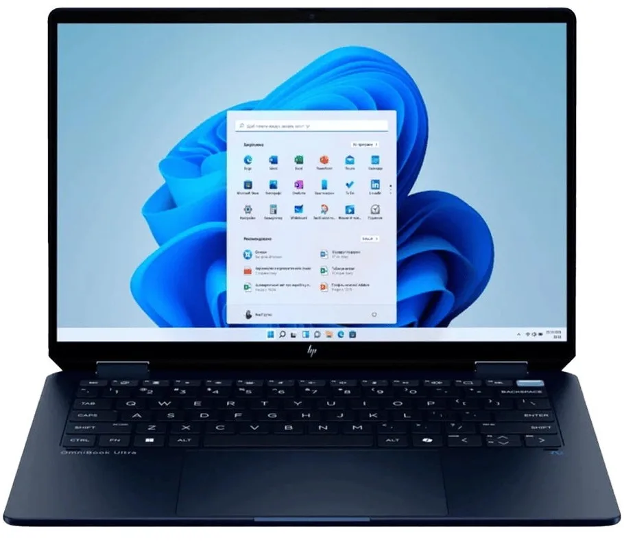 Ноутбук HP OmniBook Ultra Flip x360 14" 2.8K OLED Touch, Intel U5-226V, 16GB, F512GB, UMA, Win11, синій