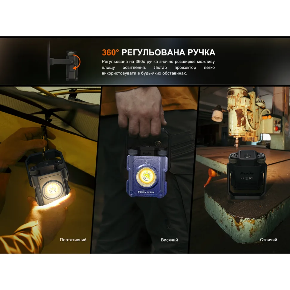 Ліхтар прожектор Fenix алюміній 109,8х39,6х91,7 мм темно-блакитний