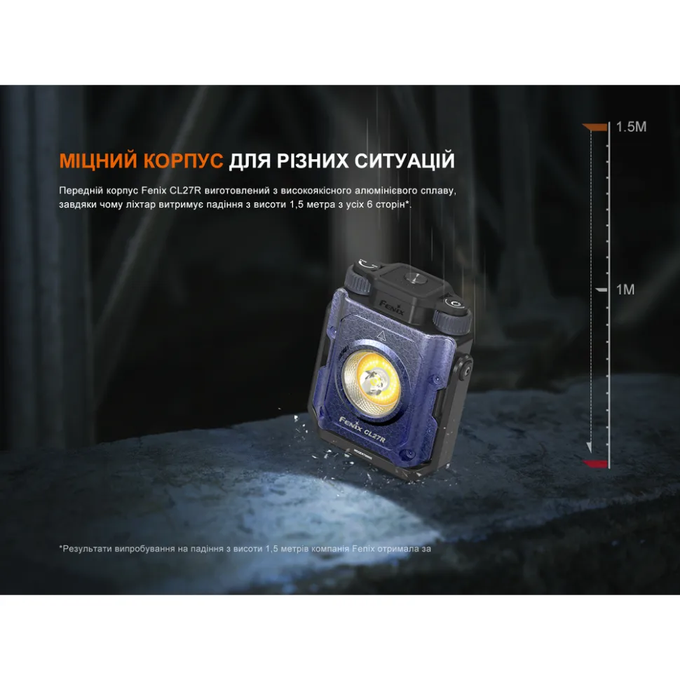 Ліхтар прожектор Fenix алюміній 109,8х39,6х91,7 мм темно-блакитний