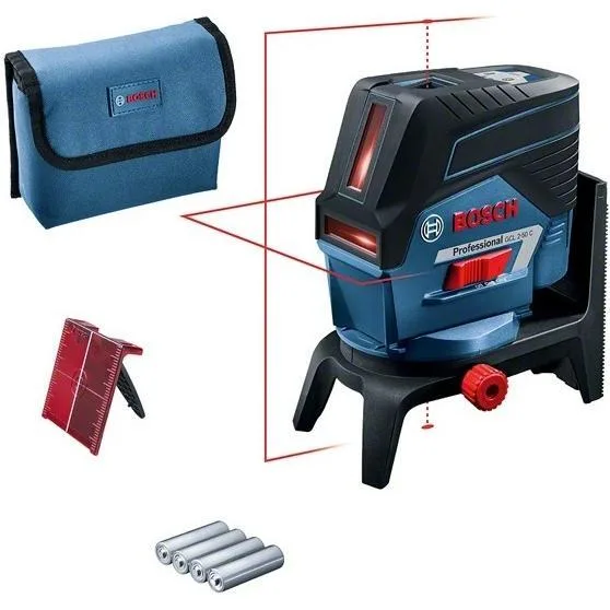 Лазерний нивелір Bosch Professional GCL2-50C до 20м ±0.3мм/м з червоним променем +RM2 чохол IP54 вага 0.6кг.