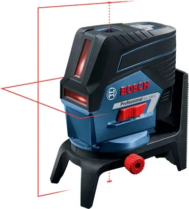 Лазерний нивелір Bosch Professional GCL2-50C до 20м ±0.3мм/м з червоним променем +RM2 чохол IP54 вага 0.6кг.