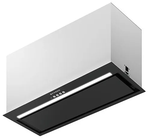 Вбудована витяжка Faber, 70 см, 1119 м3/год, Inka Lux Evo Bk Matt A70, чорний матовий.