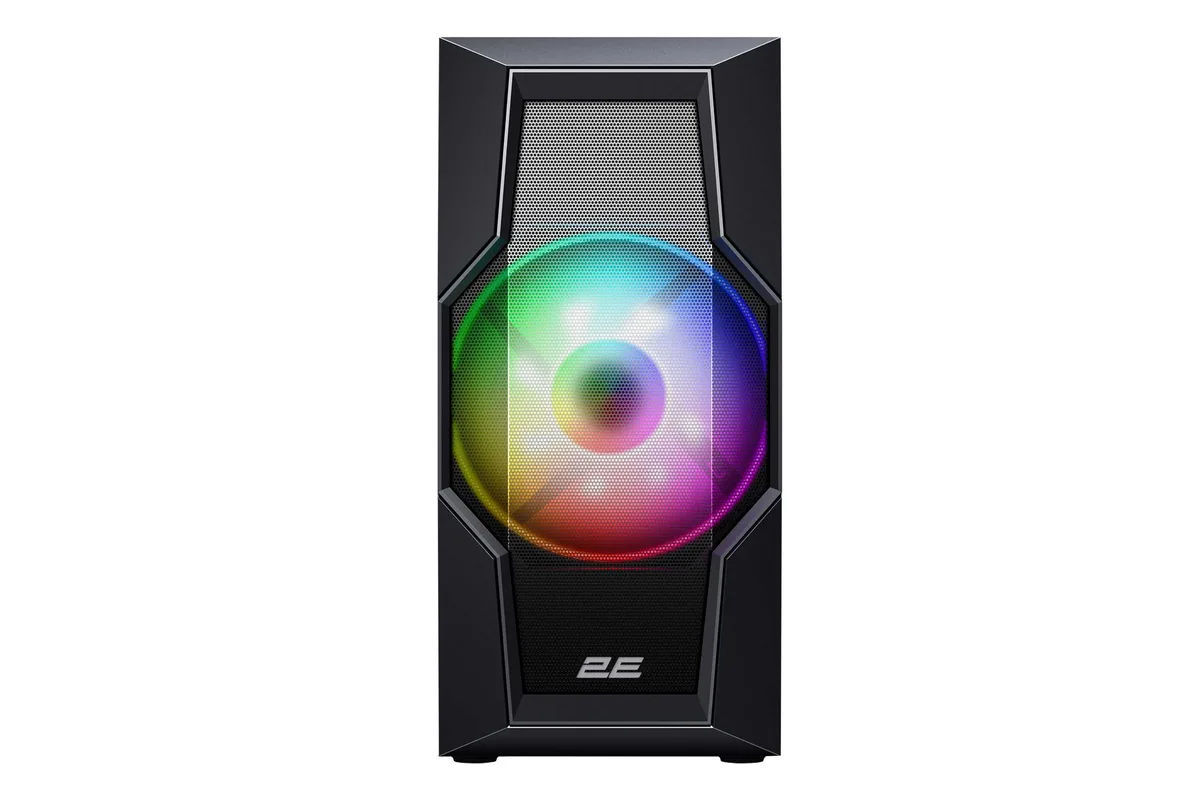 Корпус 2E GAMING Turbo G2057B без БЖ 2xUSB3.0, 1xUSB2.0, 1x200мм, ARGB, 3x120мм ARGB, VGA 345мм, LCS ready, HUB, TG Side Panel, ATX, чорний