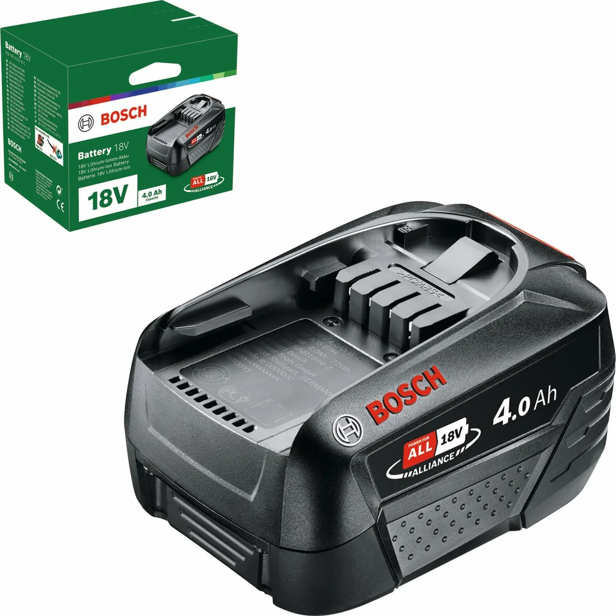Акумулятор Bosch PBA 18В 4А·год, вага 0.7 кг
