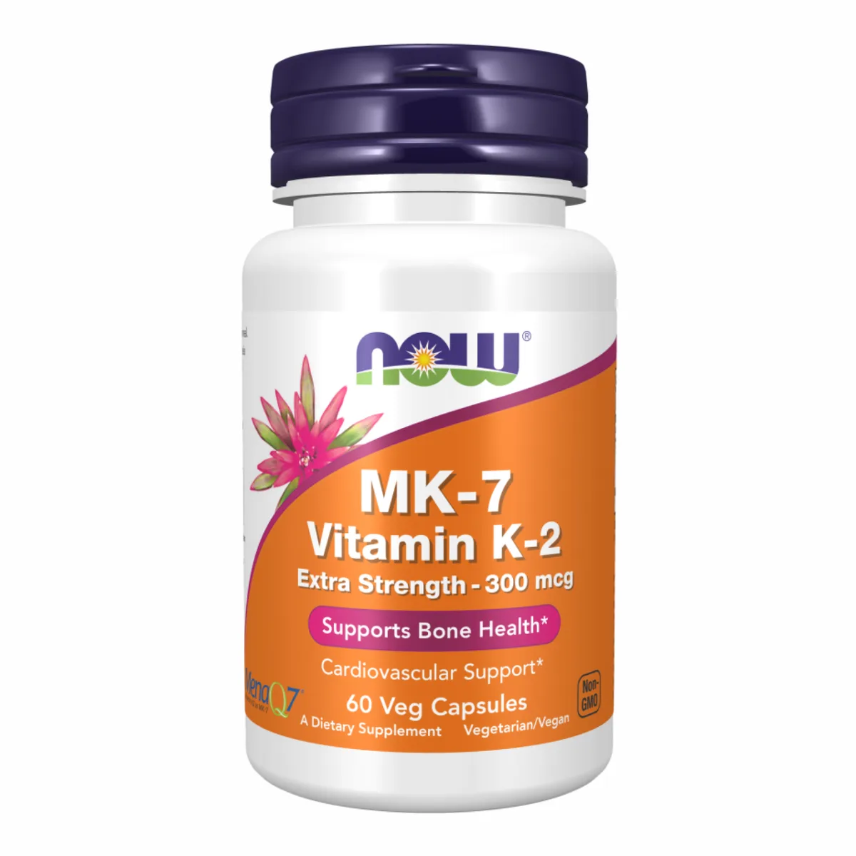 Витамин K2 MK-7 300 мкг 60 капсул Now Foods веганский без ГМО