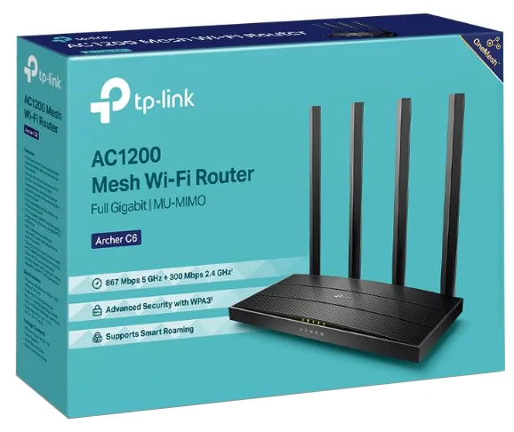 Бездротовий маршрутизатор TP-Link AC1200 Dual Band 5 антен 2,4 ГГц 5 ГГц чорний