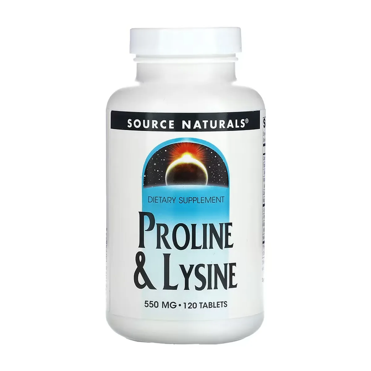L-лізин і L-пролін 550 мг 120 таблеток Source Naturals