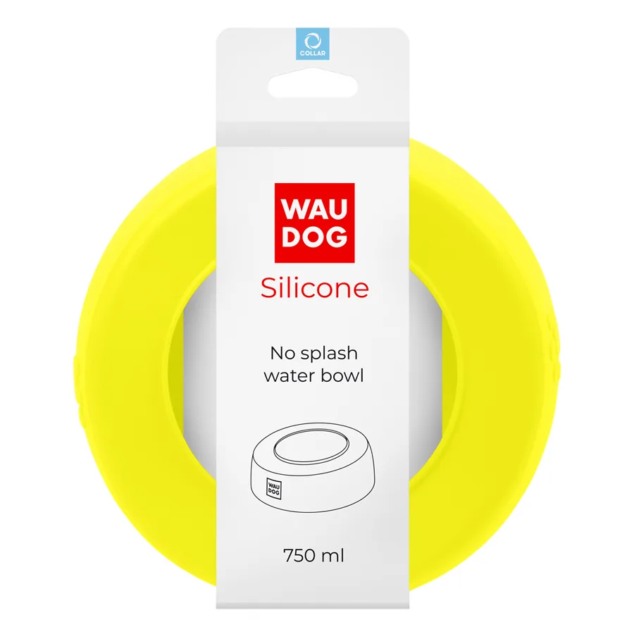 Миска WAUDOG Silicone 750 мл силікон жовта 155 мм