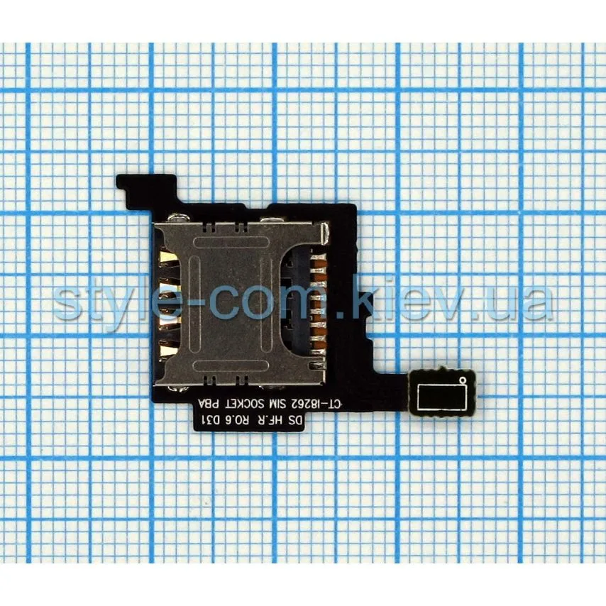 Шлейф High Quality для Samsung Sim карти чорний