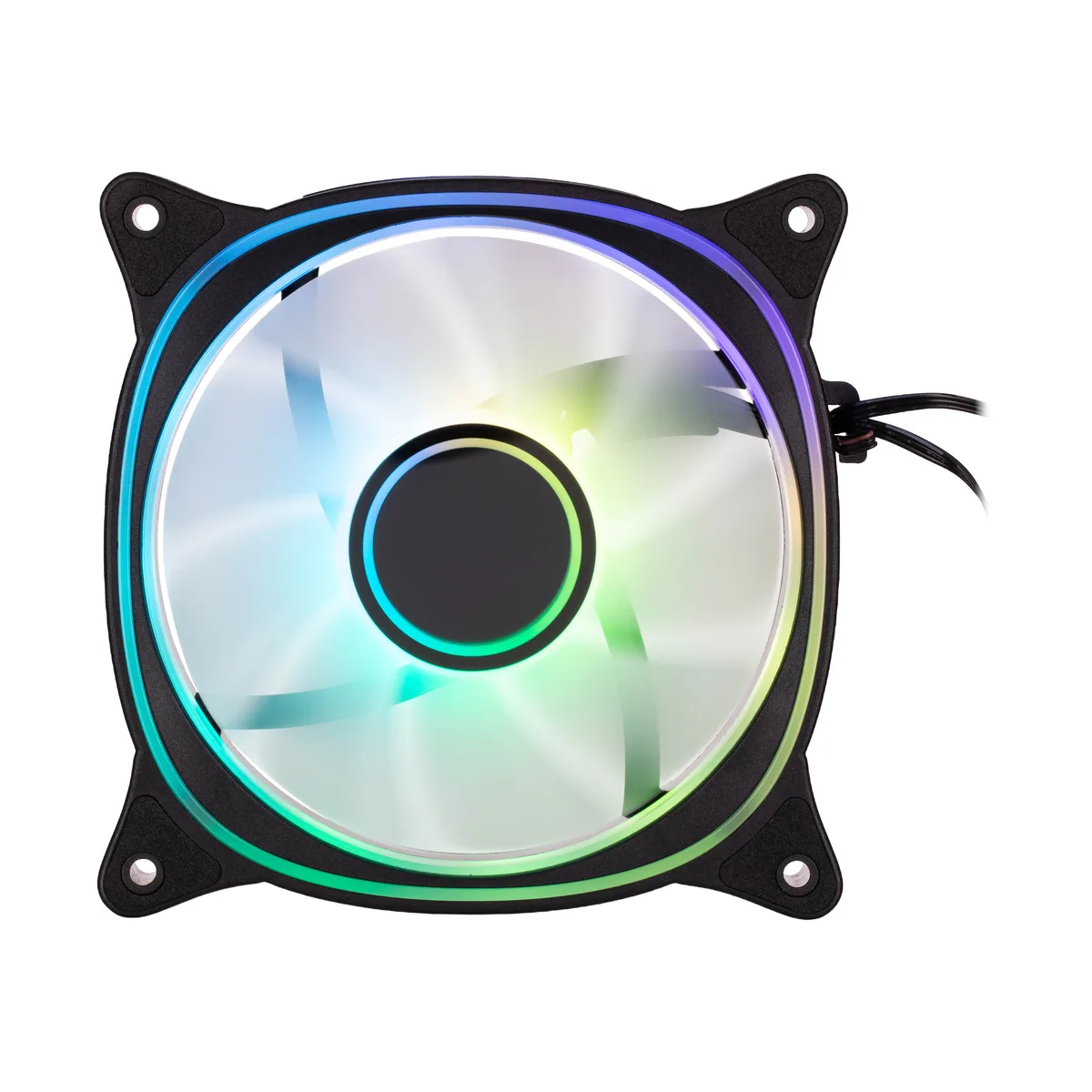 Корпусной вентилятор 2E GAMING Air Cool X Fan ACF120XB-ARGB, 120мм, 1200rpm, 3pin, 3pin +5VARGB, 20,4dBa, черный.
