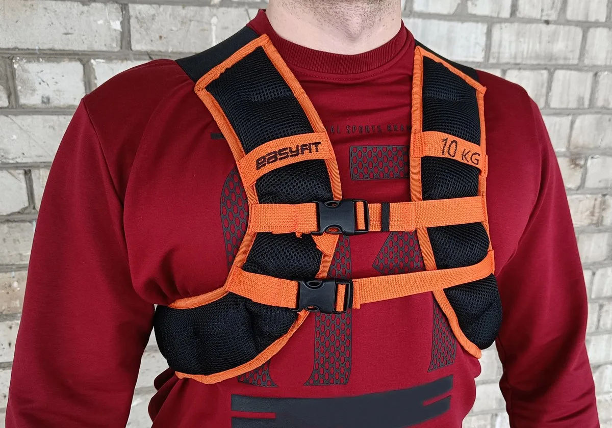 Жилет обтяжувач EasyFit сітка 10 кг чорний