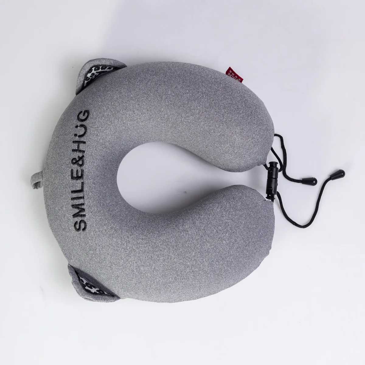 Подушка для шиї Smile&Hug Memory Foam U-подібна 30х30х10 см Темно-сіра