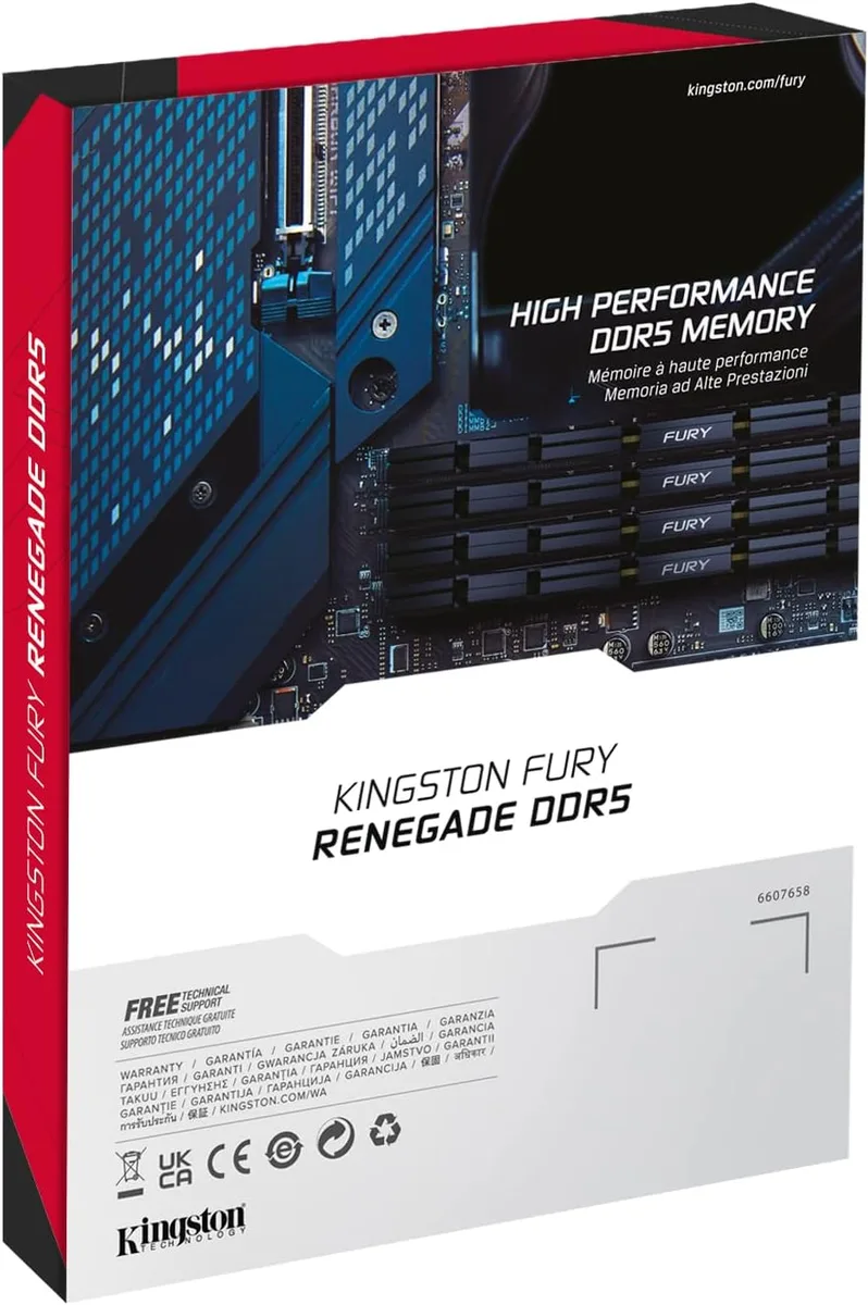 Пам'ять ПК Kingston DDR5 48GB 6000 FURY Renegade  XMP Срібний