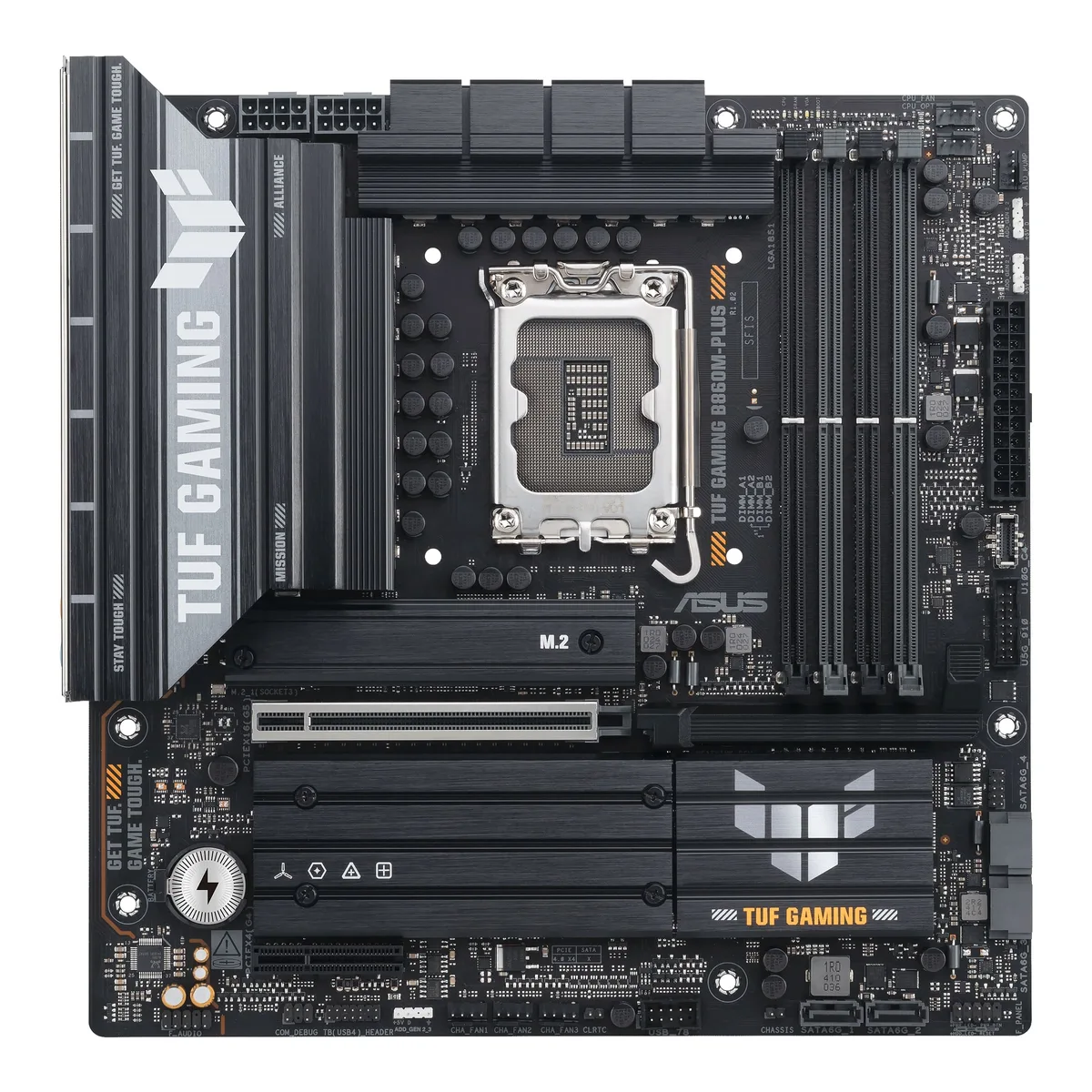 Материнcька плата ASUS TUF GAMING B860M-PLUS s1851 B860 4xDDR5 M.2 DP HDMI USB Type-C mATX